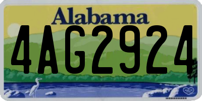 AL license plate 4AG2924