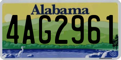 AL license plate 4AG2961