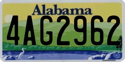 AL license plate 4AG2962