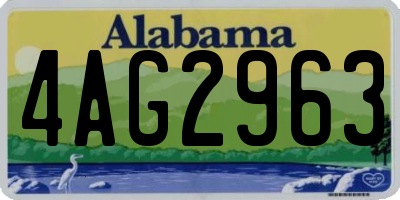 AL license plate 4AG2963