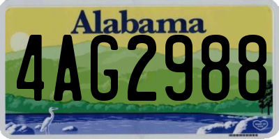 AL license plate 4AG2988