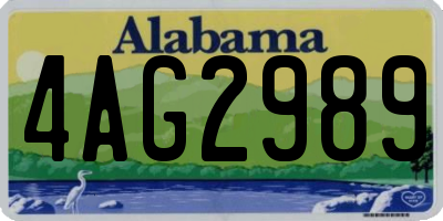 AL license plate 4AG2989