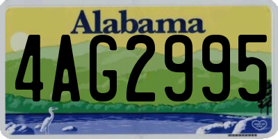 AL license plate 4AG2995