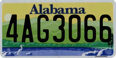 AL license plate 4AG3066