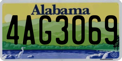AL license plate 4AG3069