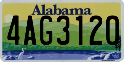AL license plate 4AG3120