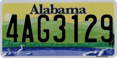 AL license plate 4AG3129