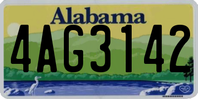 AL license plate 4AG3142