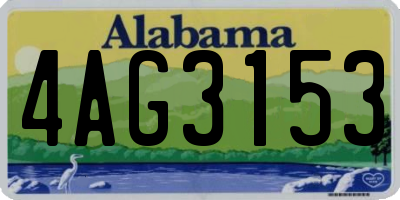 AL license plate 4AG3153