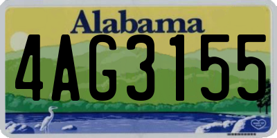AL license plate 4AG3155