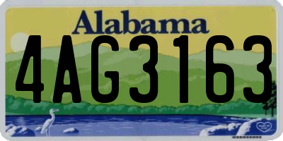 AL license plate 4AG3163
