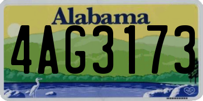 AL license plate 4AG3173