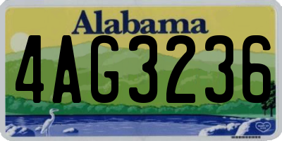 AL license plate 4AG3236
