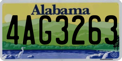 AL license plate 4AG3263