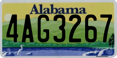 AL license plate 4AG3267