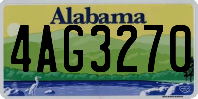AL license plate 4AG3270
