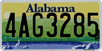 AL license plate 4AG3285