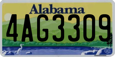 AL license plate 4AG3309