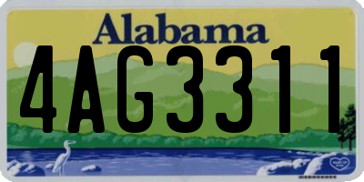 AL license plate 4AG3311