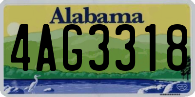 AL license plate 4AG3318