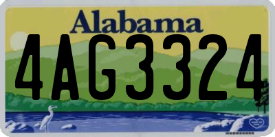 AL license plate 4AG3324