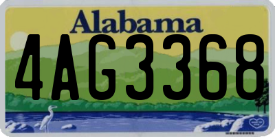 AL license plate 4AG3368