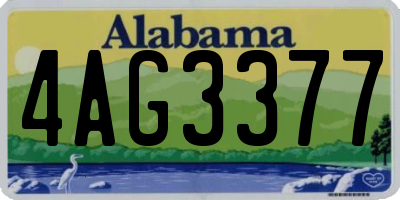 AL license plate 4AG3377