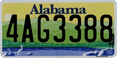 AL license plate 4AG3388