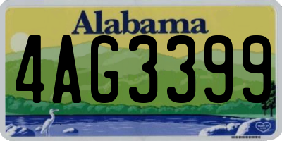 AL license plate 4AG3399