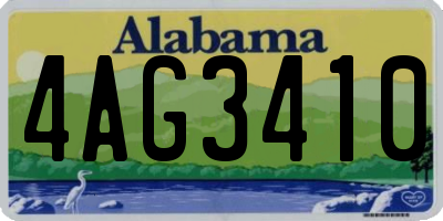 AL license plate 4AG3410
