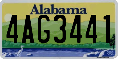 AL license plate 4AG3441