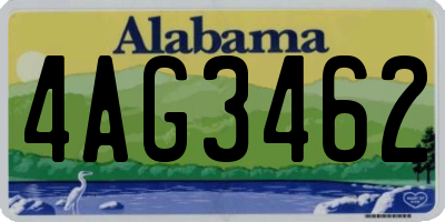 AL license plate 4AG3462