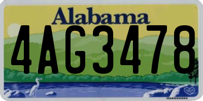 AL license plate 4AG3478