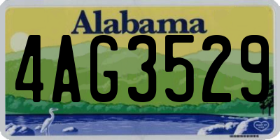 AL license plate 4AG3529