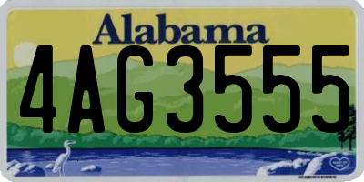 AL license plate 4AG3555