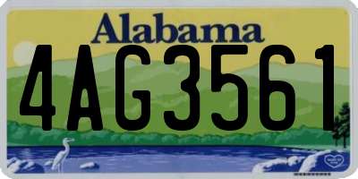 AL license plate 4AG3561