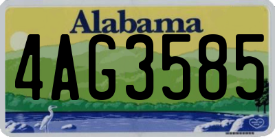 AL license plate 4AG3585