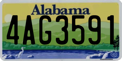 AL license plate 4AG3591