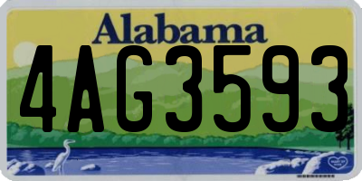 AL license plate 4AG3593