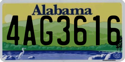 AL license plate 4AG3616