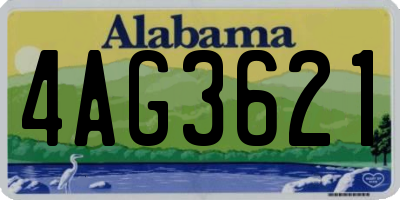 AL license plate 4AG3621