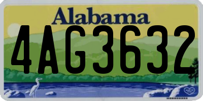 AL license plate 4AG3632