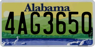 AL license plate 4AG3650