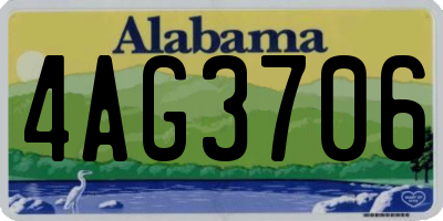 AL license plate 4AG3706