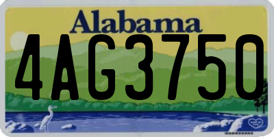 AL license plate 4AG3750