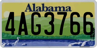 AL license plate 4AG3766