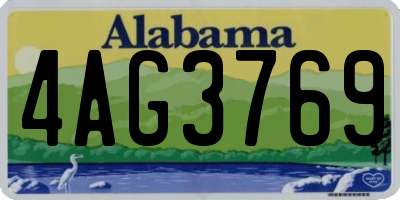 AL license plate 4AG3769