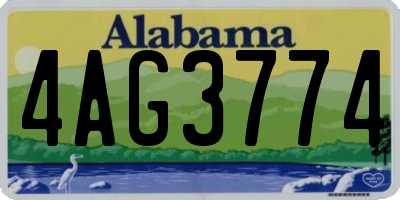 AL license plate 4AG3774