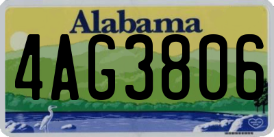 AL license plate 4AG3806