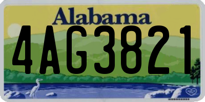 AL license plate 4AG3821